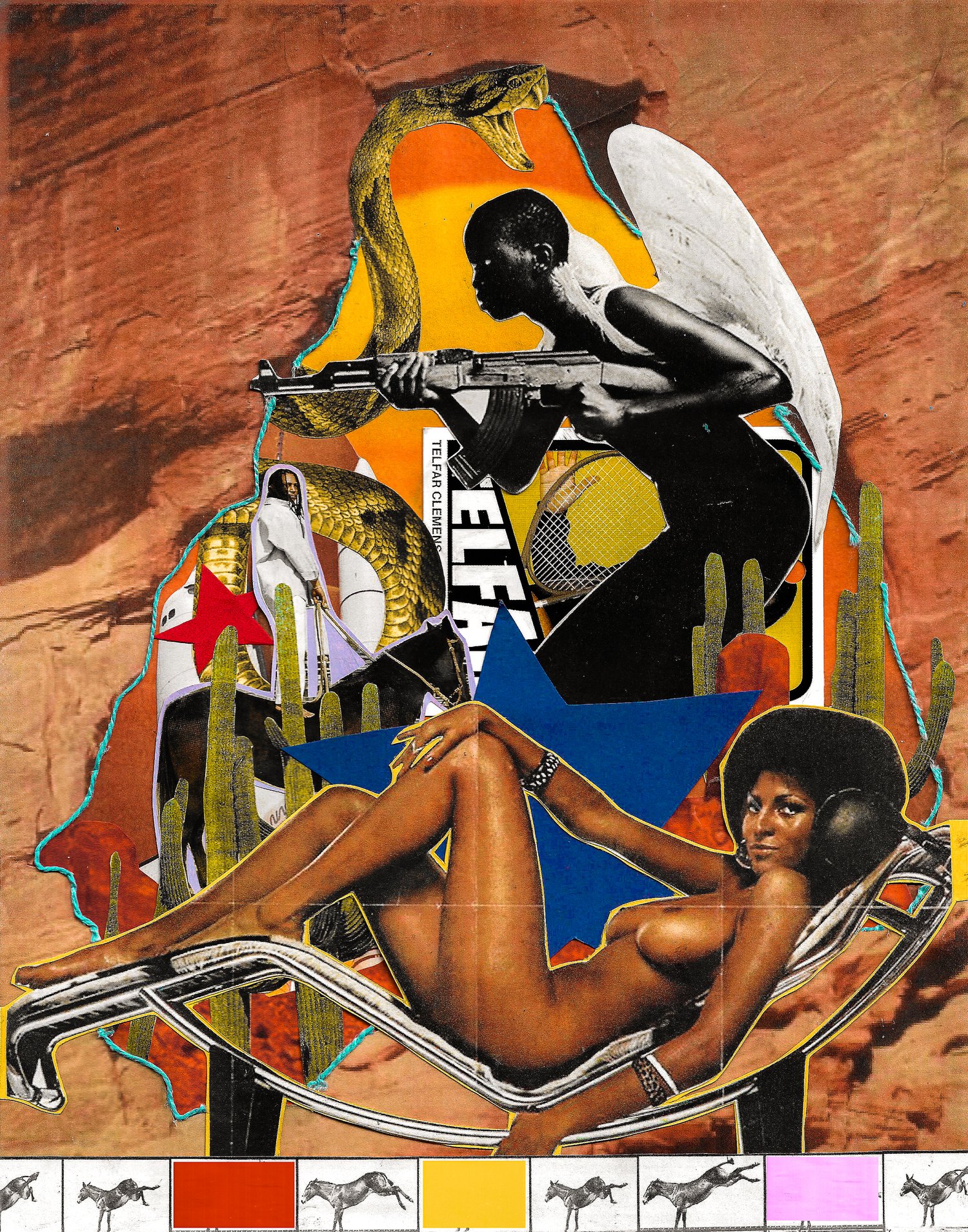 Tina Tona Multimedium Artist Celebrates Black Expression in Mixed Media Collages.